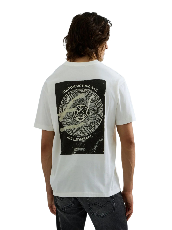 Replay T-Shirt mit Print in Distressed-Optik bei Robert Ley