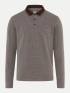 Brax Langarm Poloshirt PHARELL 52-brown bei Robert Ley