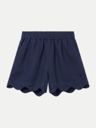 SoSUE Leinen-Shorts mit wellenförmigen Beinabschluss lna navy-lna navy bei Robert Ley
