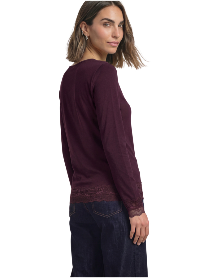 Street One Langarm Shirt mit Spitzensaum bei Robert Ley