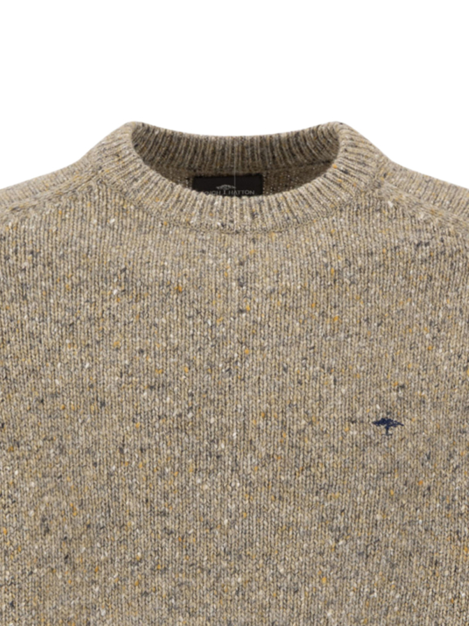 Fynch-Hatton Pullover mit Rundhalsausschnitt aus Woll-Mix bei Robert Ley