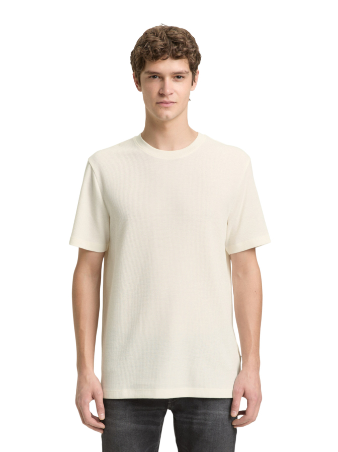 Tom Tailor Denim T-Shirt in Waffel-Optik bei Robert Ley