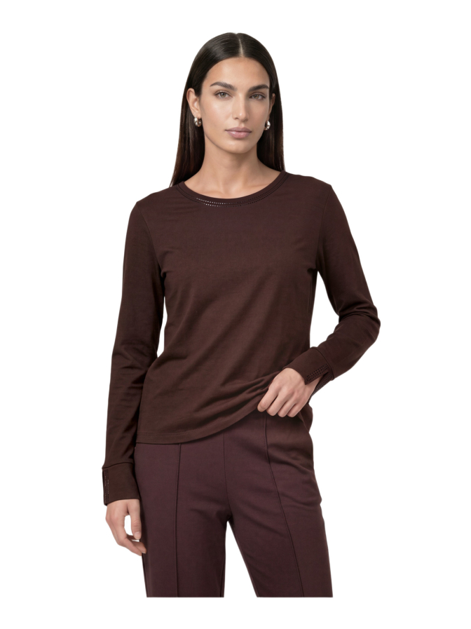 Monari Langarmshirt mit Strass-Details bei Robert Ley