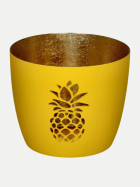 Giftcompany Madras Windlicht mit Motiv neongelb/gold A-neongelb/gold Ananas bei Robert Ley
