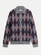 Tommy Hilfiger Argyle-Cardigan mit Alpaka-Anteil P7D-BLACK bei Robert Ley
