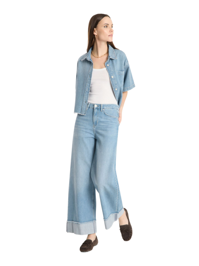 Raffaello Rossi Wide-Leg Jeans Sventy Turn Up bei Robert Ley