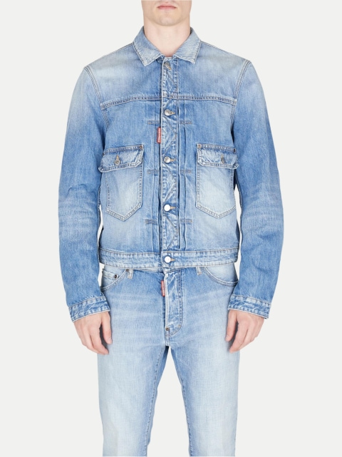 DSQUARED2 Jeansjacke mit heller Waschung bei Robert Ley