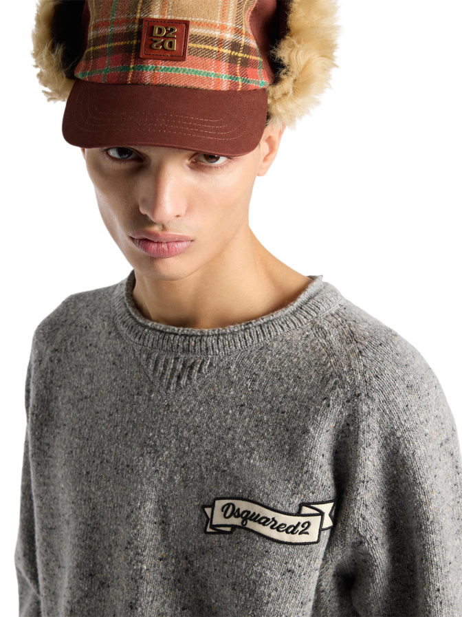 DSQUARED2 Basic-Pullover mit Dsquared2-Patch bei Robert Ley