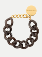 Vanessa Baroni Mini Flat Chain Bracelet dark brown marble bei Robert Ley
