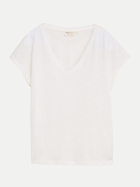 Tom Tailor Denim Basic T-Shirt mit V-Ausschnitt 10332-off white bei Robert Ley