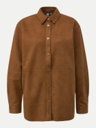 Q/S designed by Langes Velours-Overshirt 0009-WHITE bei Robert Ley