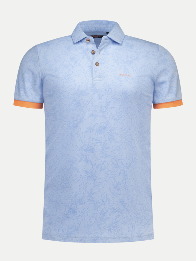 NZA New Zealand Auckland Polohemd mit Allover-Print bei Robert Ley