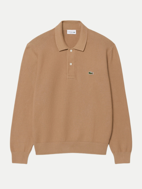 Lacoste Polohemd aus Strick mit langen Ärmeln bei Robert Ley