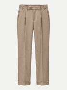 HILTL Bundfaltenhose aus Easy Oxford Tweed 38beige bei Robert Ley