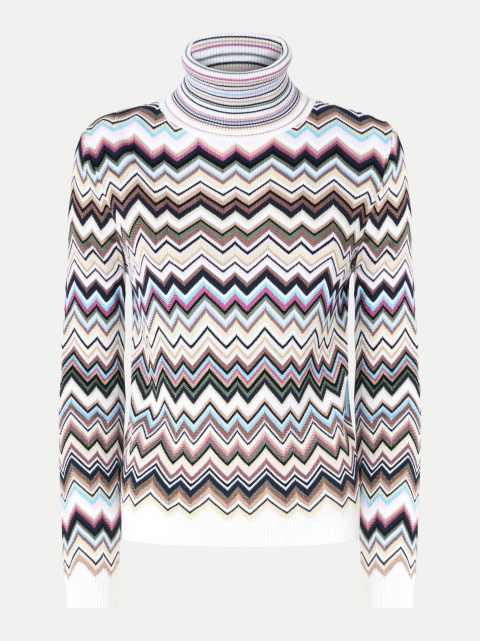 MISSONI Rollkragenpullover mit Zig Zag-Muster bei Robert Ley