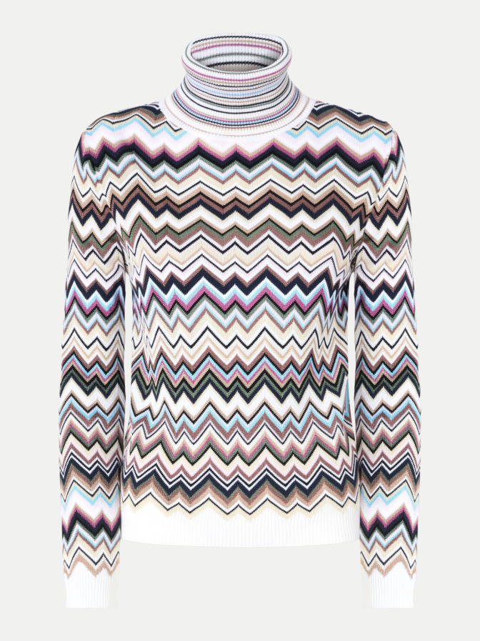 MISSONI Rollkragenpullover mit Zig Zag-Muster bei Robert Ley