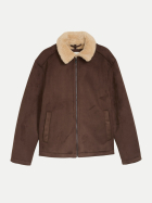 Tom Tailor Denim Übergangsjacke aus Wildlederimitat 40514-cool dark brown bei Robert Ley