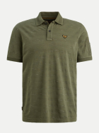 PME Legend T-shirt mit Polokragen Popcorn 6150-Thyme bei Robert Ley