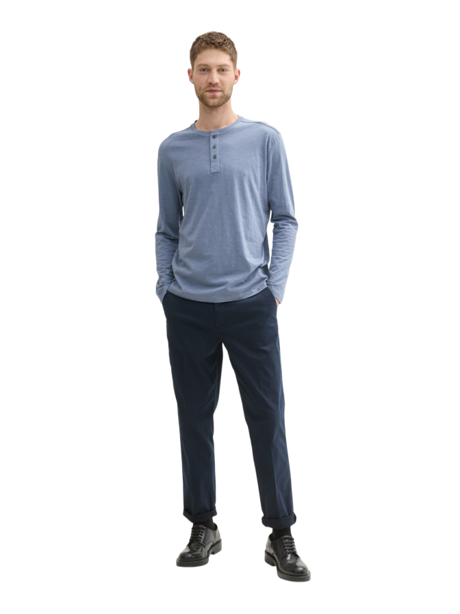 Tom Tailor Casual Langarmshirt mit Henley Kragen bei Robert Ley