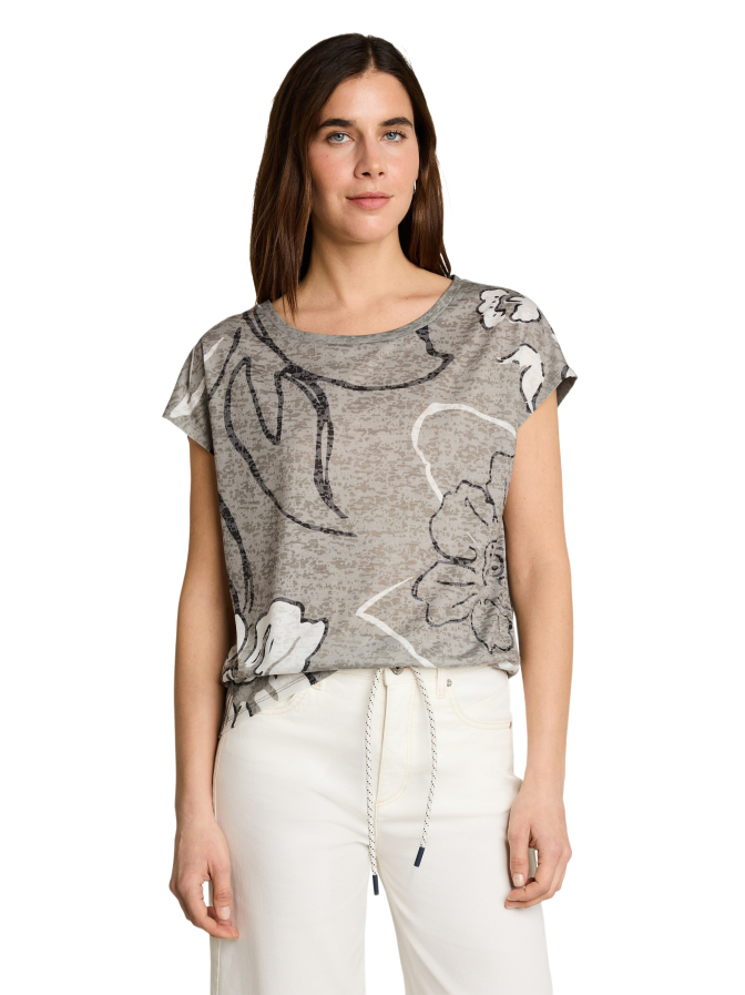 Tom Tailor Casual T-Shirt mit Blumen-Print bei Robert Ley