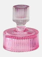 Giftcompany Jacquard Kerzenhalter H - 9cm pink-pink bei Robert Ley