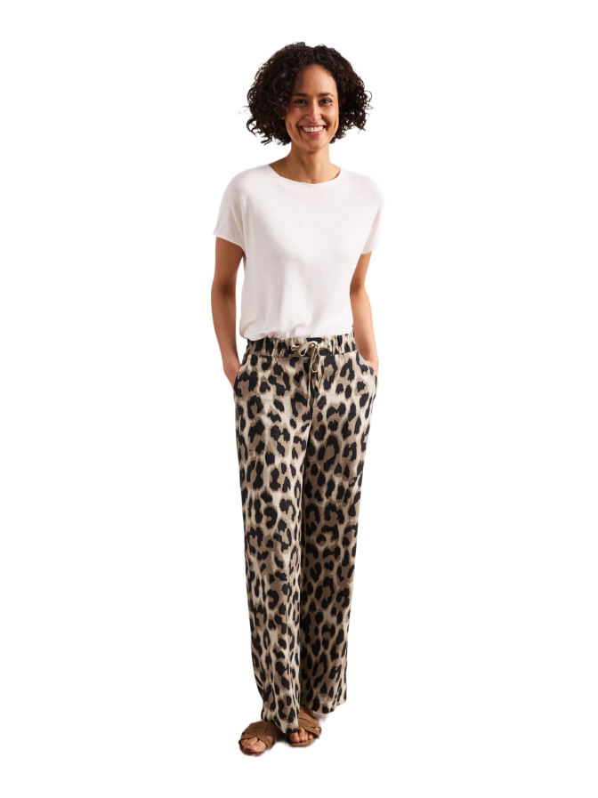 Street One Wide- Leg Hose mit Leo-Print bei Robert Ley