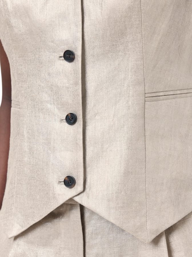 ALLSAINTS Relaxed-Fit Leinenweste Averie bei Robert Ley