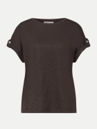 Street One Basic T-Shirt 17276-espresso brown bei Robert Ley