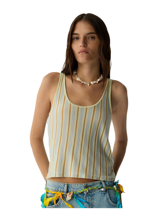 Guest in Residence Tanktop mit feinen Streifen bei Robert Ley