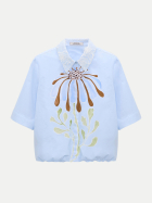 Dorothee Schumacher Bluse mit floralem Signature-Print 087-dream flower blue bei Robert Ley
