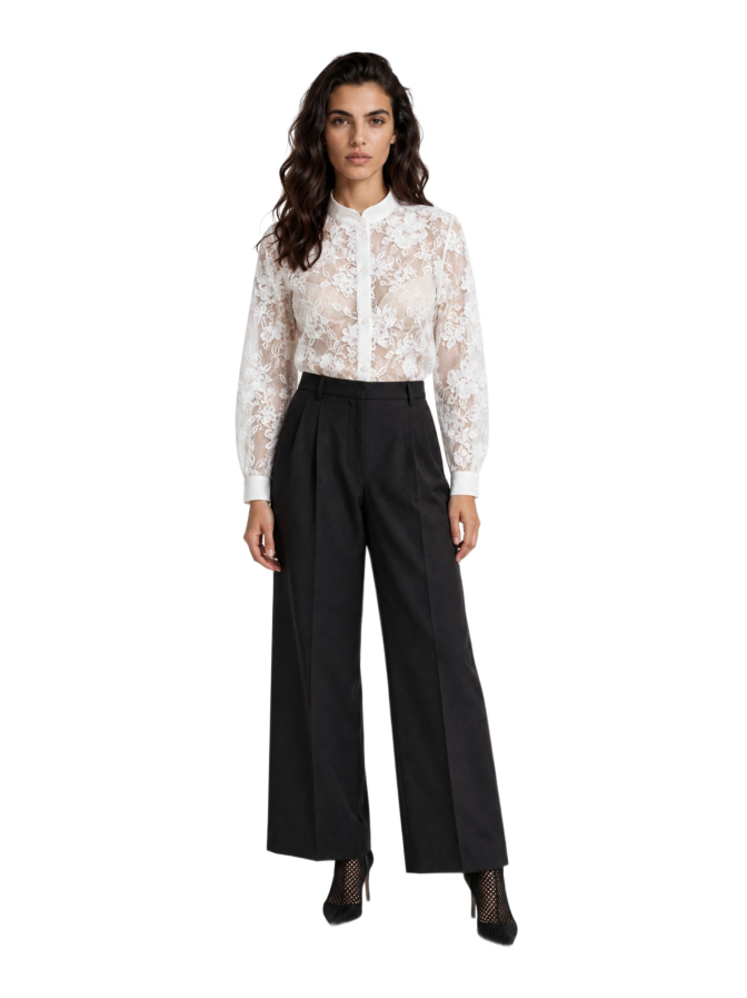 Milano Italy Spitzenbluse mit Pailletten bei Robert Ley
