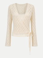 OH APRIL Wickel-Cardigan Sylva 1001-off white bei Robert Ley