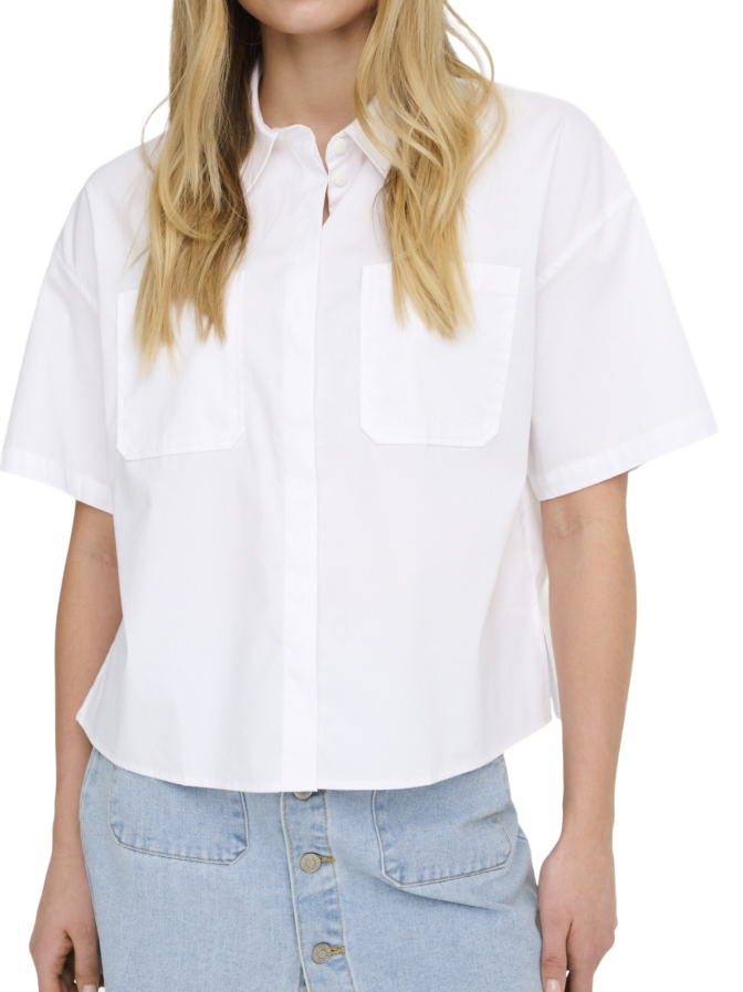 JDY Kurzarm Hemdbluse mit aufgesetzten Brusttaschen bei Robert Ley