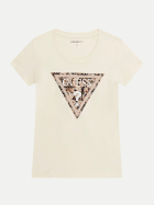 Guess T-Shirt Logo Leo G047-pearl white bei Robert Ley