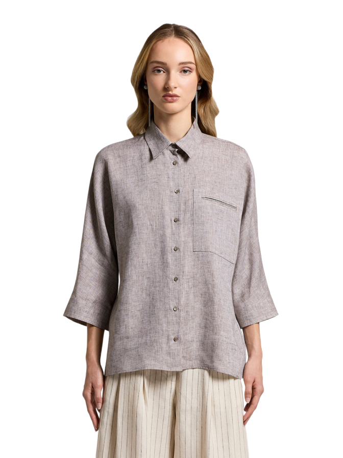 Peserico Leinenbluse mit 3/4 Arm bei Robert Ley