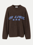 OH APRIL Oversized Strickpullover Moani 6023-dark brown bei Robert Ley