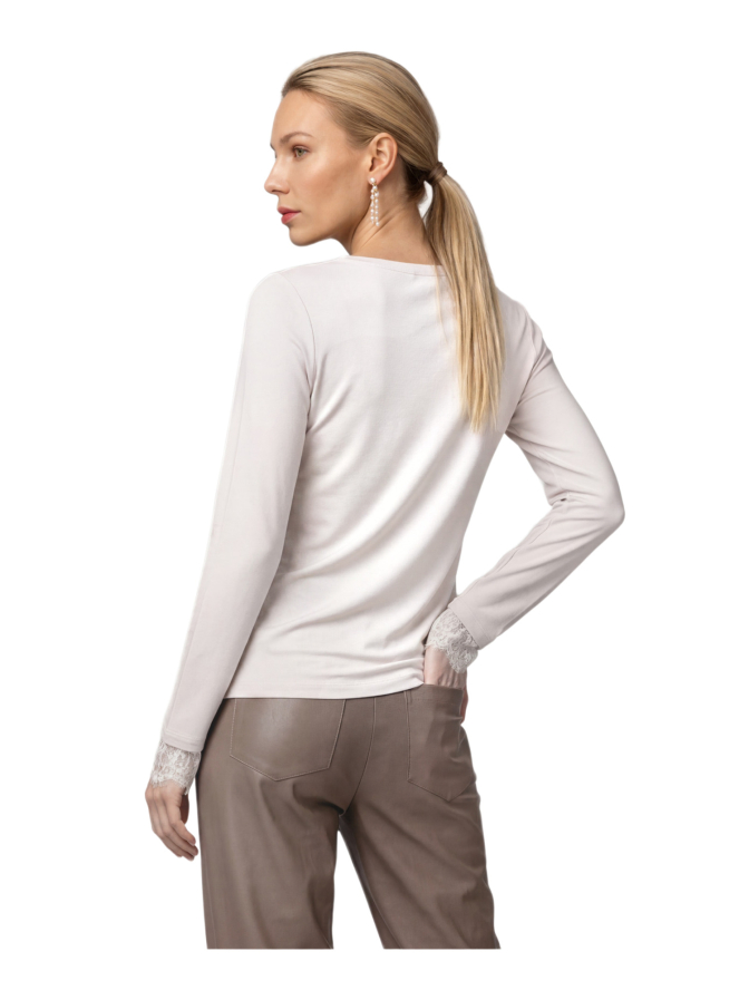 Monari Langarmshirt mit Spitzenborte bei Robert Ley