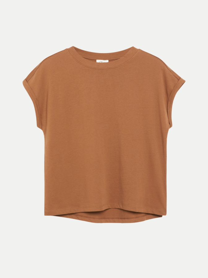 s.Oliver RED LABEL T-Shirt mit Turn-Up Ärmeln bei Robert Ley