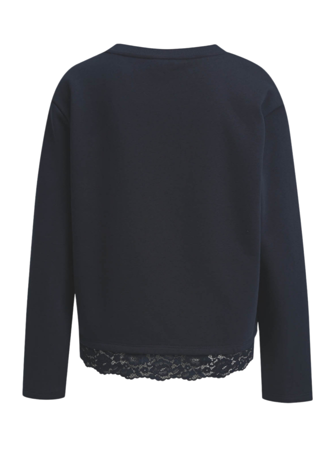 Milano Italy Sweatshirt mit Pailletten und Spitze bei Robert Ley