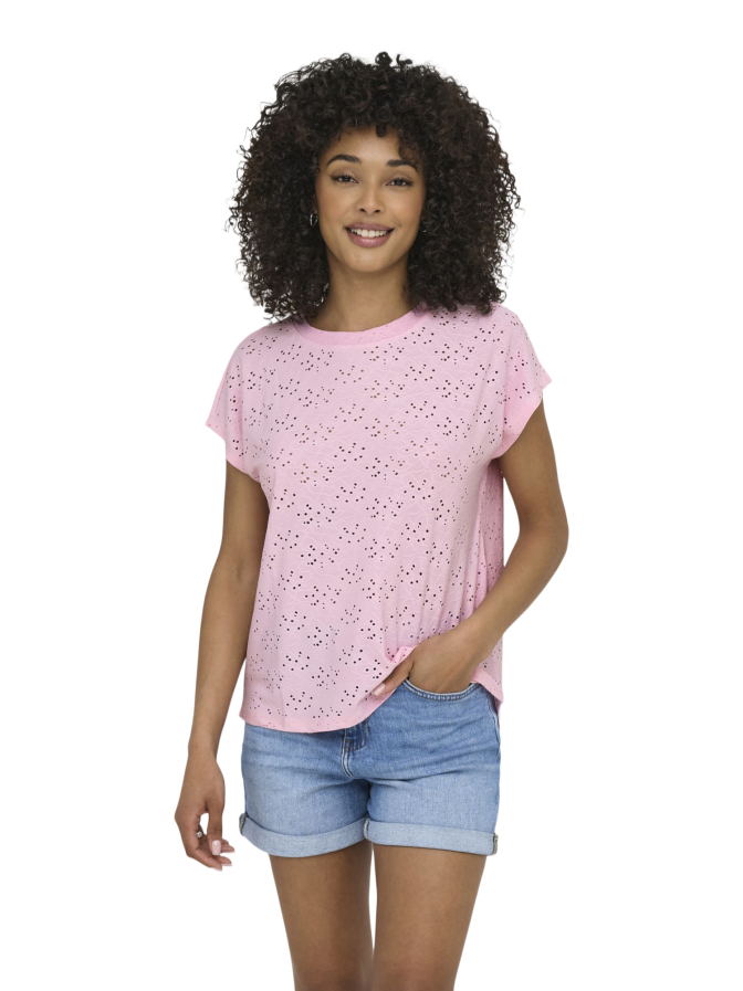 Only T-Shirt Onlsmilla mit Lochstickerei bei Robert Ley