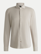 BOSS Black Casual-Fit Hemd mit feinem Muster 275-Light Beige bei Robert Ley
