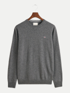 Gant Superfine Rundhalspullover 90-CHARCOAL MELANGE bei Robert Ley