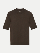 Comma Kurzarm Strickpullover 8940-BROWN bei Robert Ley