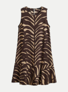 Opus Printkleid Wenola leaves mit angesetzten Volant 20040-affogato bei Robert Ley
