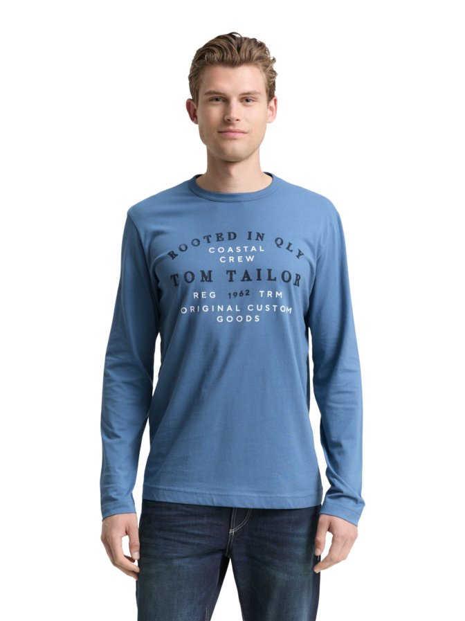 Tom Tailor Casual Langarmshirt mit Logo-Print bei Robert Ley