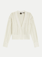 BOSS Orange Strickjacke Famiens 118-Open White bei Robert Ley