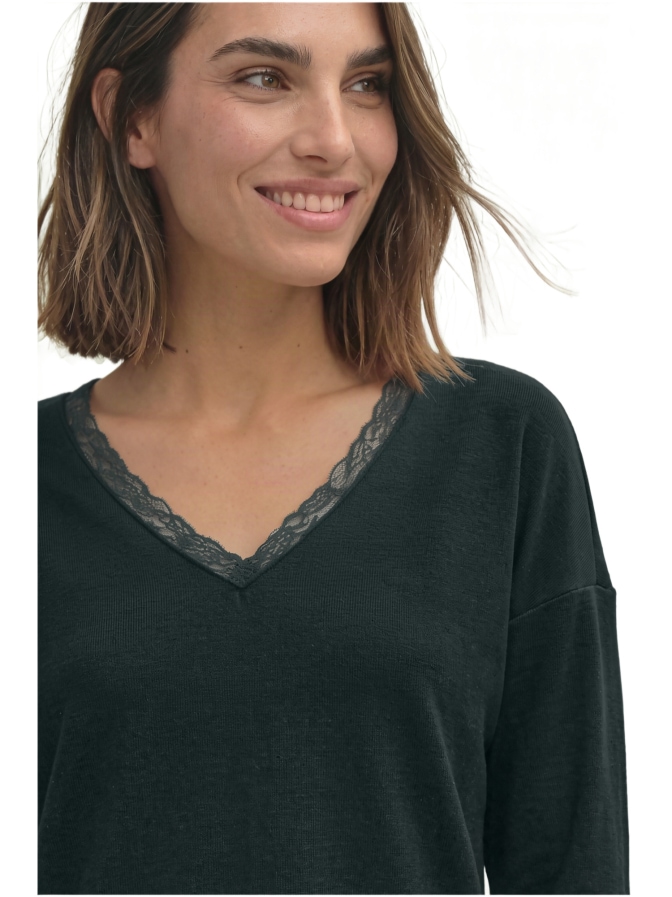 Street One Langarm Shirt mit Spitzendetail bei Robert Ley