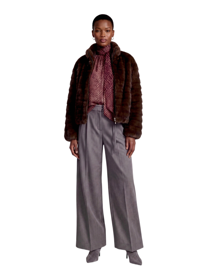 Zero Schluppenbluse mit Animal-Print bei Robert Ley