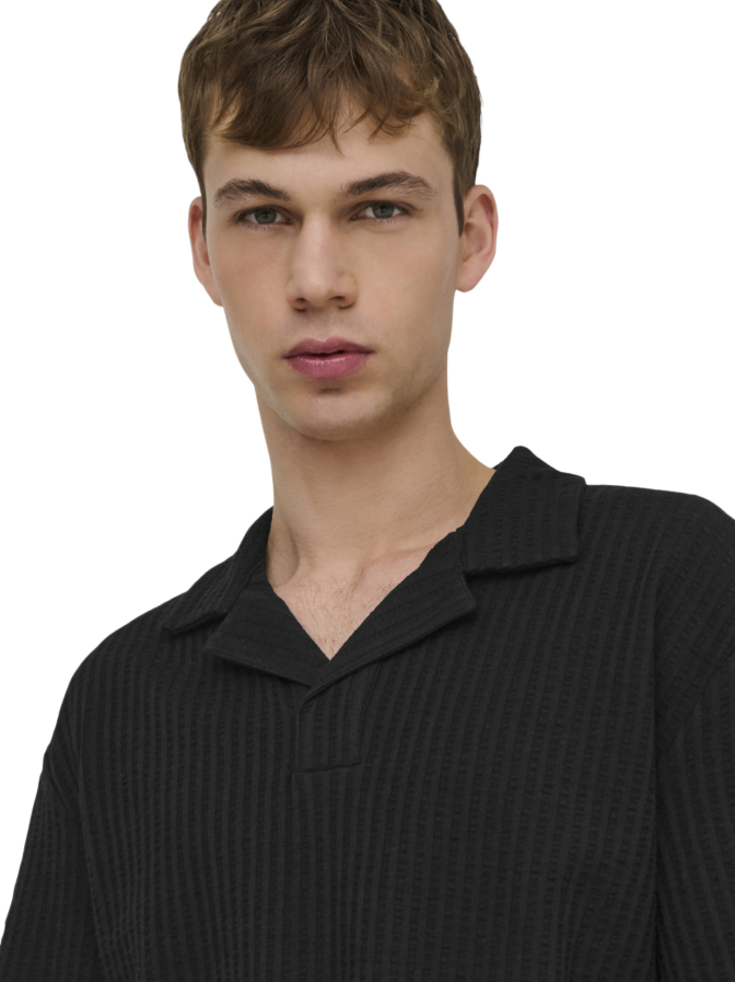 Only & Sons Seersucker Polohemd bei Robert Ley