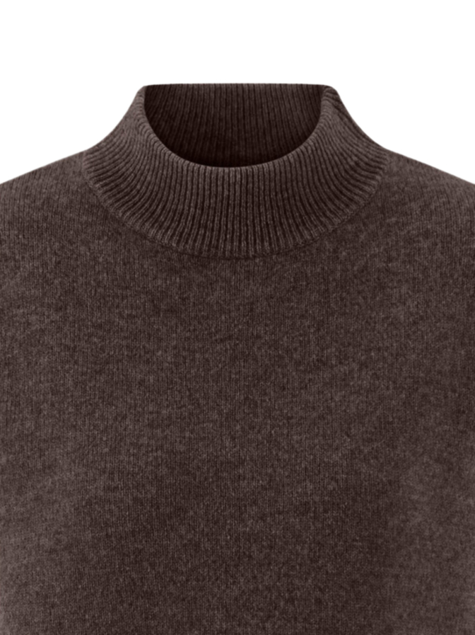 Fynch-Hatton Wollpullover mit Stehkragen und Knopfdetails am Ärmel bei Robert Ley